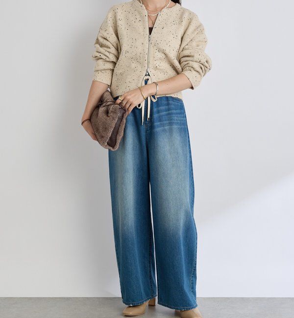  「【カーディガンとしても着れる】ショートZIPニット」|ニット・セーター|