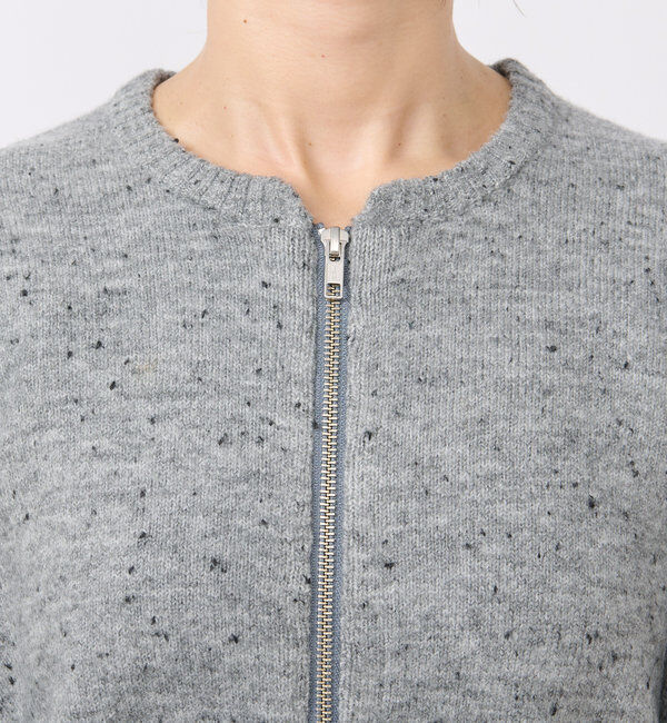 「【カーディガンとしても着れる】ショートZIPニット」|ニット・セーター|