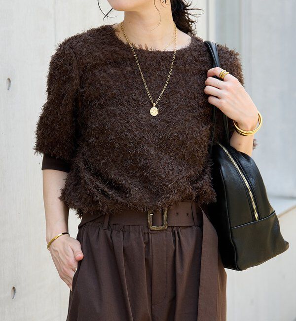  「【着映え】リブ付きフリンジブラウス」|シャツ・ブラウス|