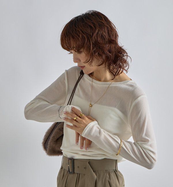  「【シーズンムード高まる】フロッキーチュールロンTee」|Tシャツ・カットソー|