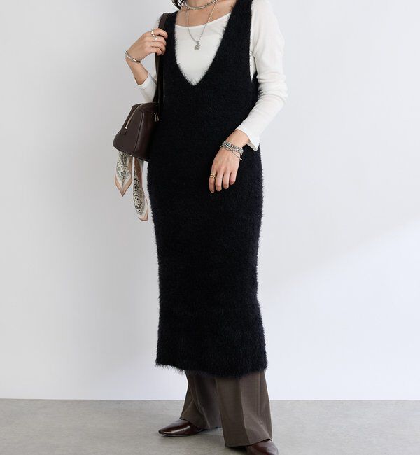  「【華やかな印象に】2wayフェザーワンピース」|ニット・セーター|
