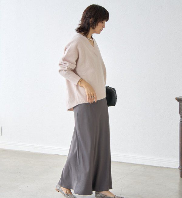  「【リラクシーな履き心地】ヴィンテージサテンバイアススカート」|スカート|