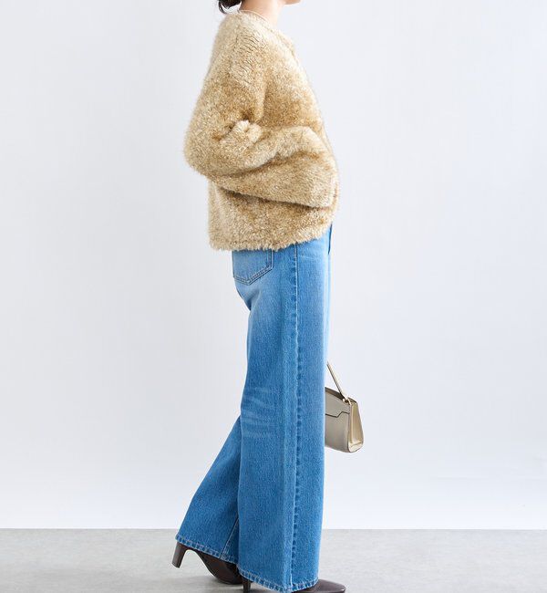  「【a Nice （ア ・ニース）】ニットファージャケット」|カーディガン|