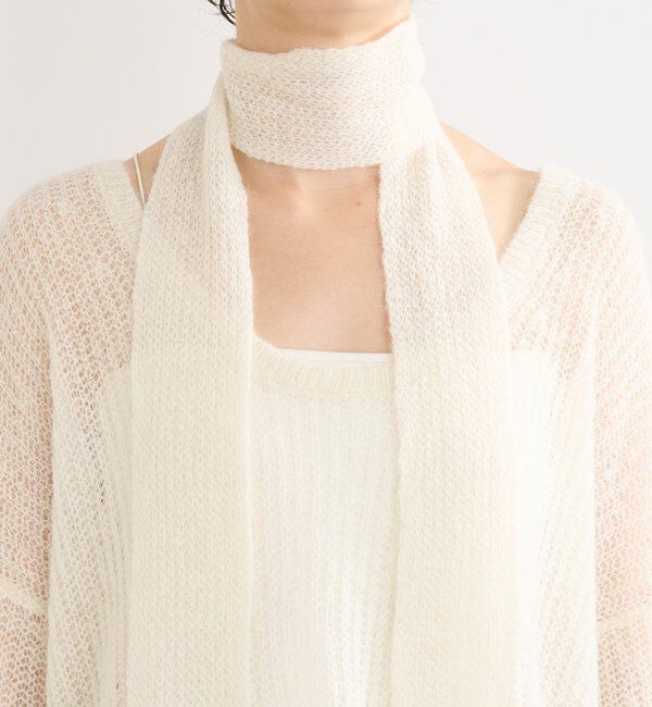  「【抜け感◎】ストール付アルパカルーズニット」|ニット・セーター|
