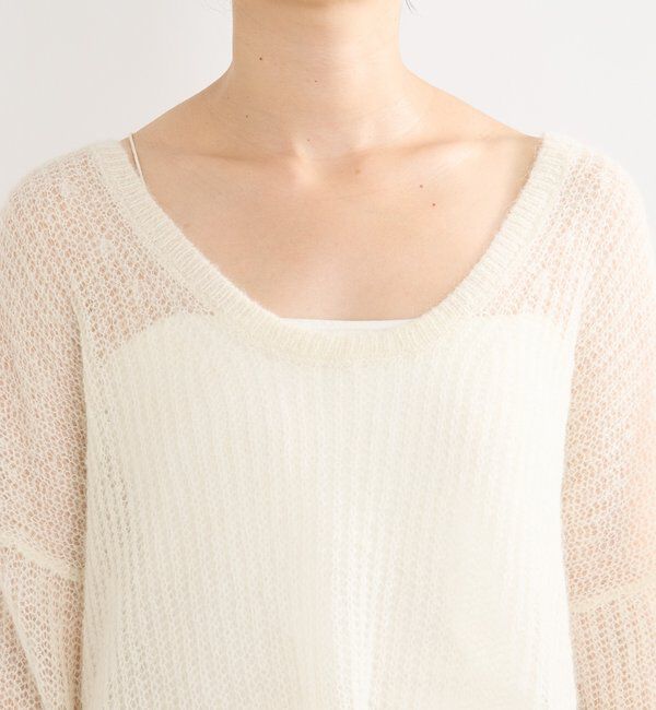  「【抜け感◎】ストール付アルパカルーズニット」|ニット・セーター|