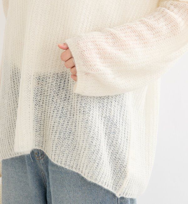  「【抜け感◎】ストール付アルパカルーズニット」|ニット・セーター|