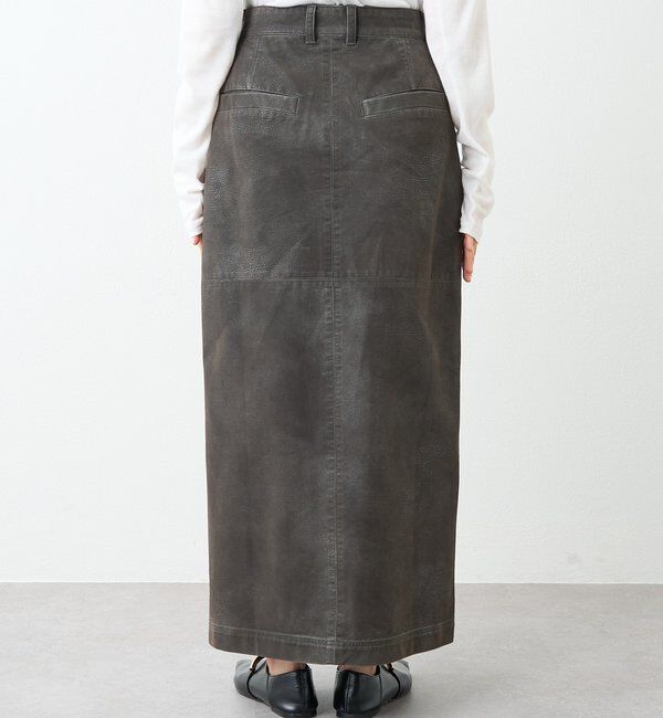  「【ヴィンテージムード】ウォッシュドクロスタイトスカート」|スカート|