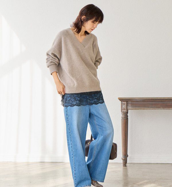  「【新色追加/鮮度抜群】レーストリムキャミソール」|シャツ・ブラウス|