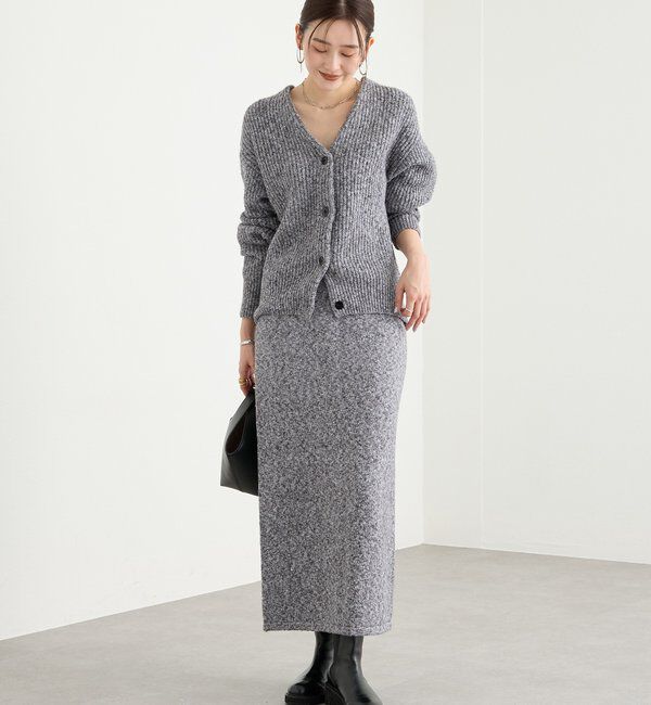  「【キャッチーな素材感】ブークレーヤーンカーディガン」|カーディガン|