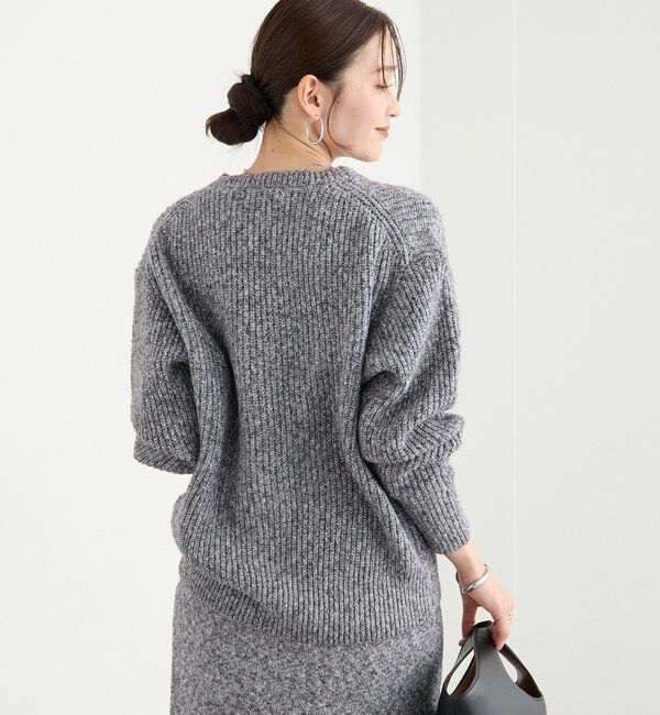  「【キャッチーな素材感】ブークレーヤーンカーディガン」|カーディガン|