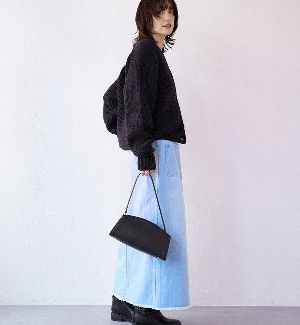  「【キャッチーな素材感】ブークレーヤーンカーディガン」|カーディガン|