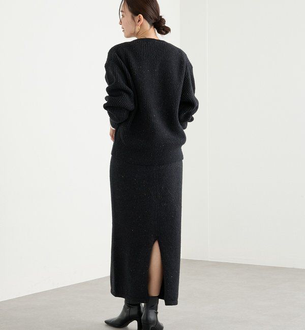  「【キャッチーな素材感】ブークレーヤーンカーディガン」|カーディガン|