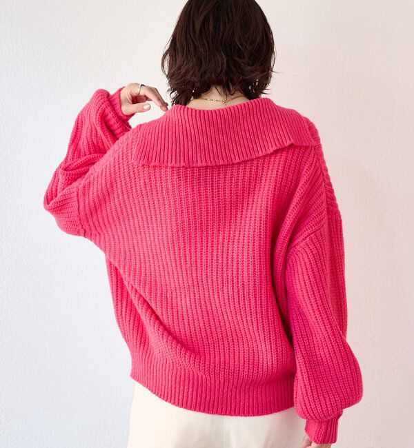  「【抜け感のある着こなしに】メランジスキッパーニット」|ニット・セーター|