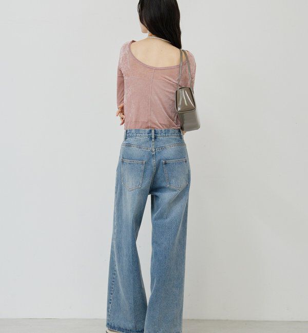  「センタープレスワイドデニム」|デニム|