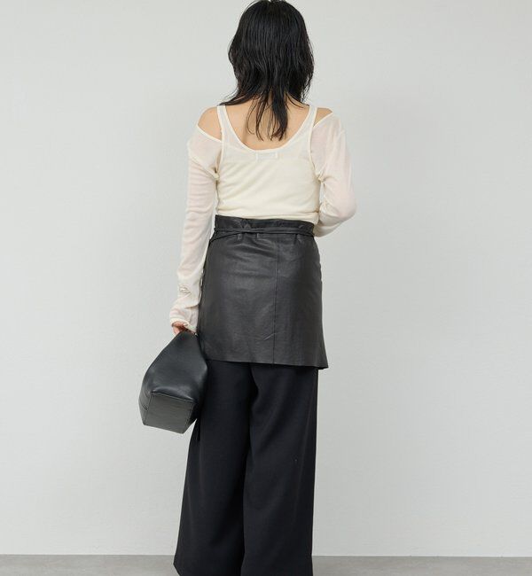  「【CHIHAYAコラボ】スウェードライクタックイージーパンツ」|チノ|