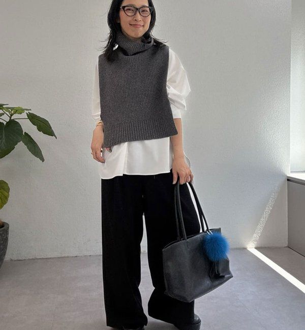  「【CHIHAYAコラボ】スウェードライクタックイージーパンツ」|チノ|