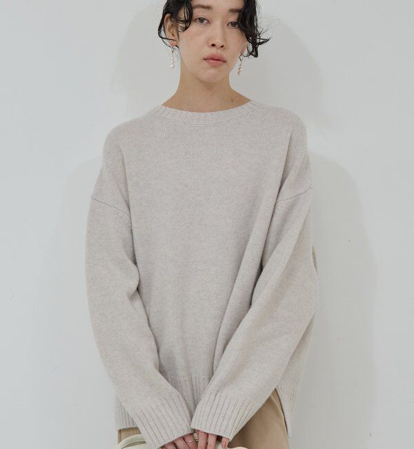  「【手洗い可】ウールクループルオーバー」|ニット・セーター|