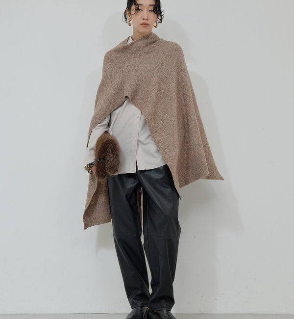  「【25th記念アイテム】 2wayニットポンチョ」|ニット・セーター|モカ