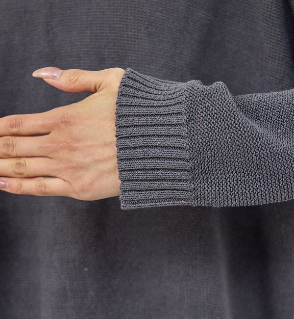  「【手洗い可】コットンメッシュプルオーバー」|ニット・セーター|