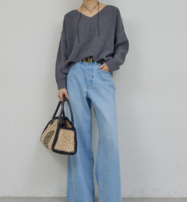  「【手洗い可】コットンメッシュプルオーバー」|ニット・セーター|