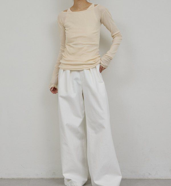  「【PEAS】ガーゼテレコプルオーバー」|Tシャツ・カットソー|