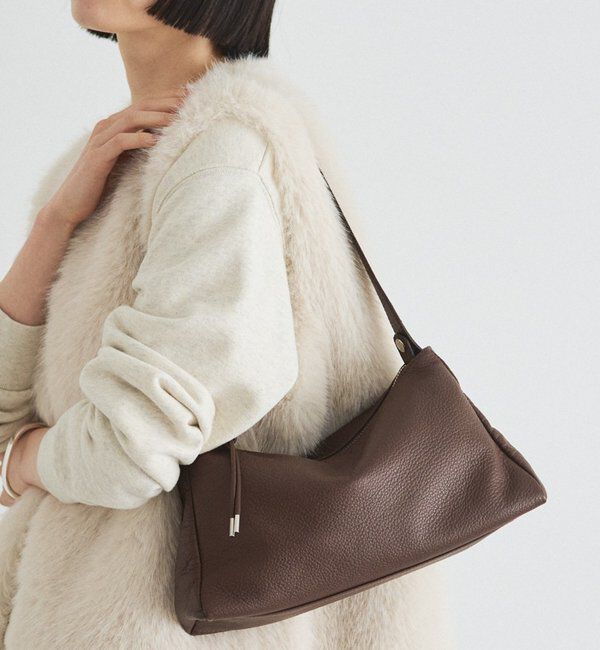  「レザー2WAYショルダーバッグ」|ショルダー・メッセンジャー|ダークブラウン
