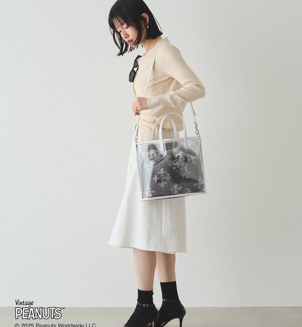  「【再値下げ】《PEANUTS&times;russetコラボ》クリアトート&times;巾着セットバッグ」|トートバッグ|