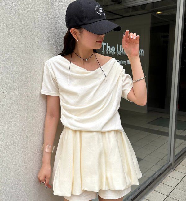  「【全骨格対応◎/6色展開】オフショルTシャツ」|Tシャツ・カットソー|