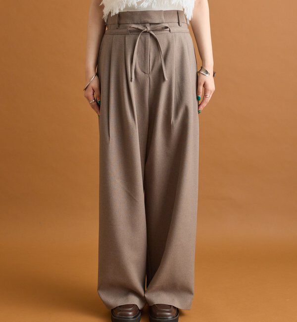  「ドロストダブルベルトパンツ」|チノ|