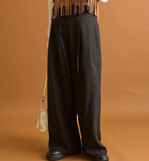  「ドロストダブルベルトパンツ」|チノ|