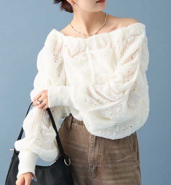  「ウェーブシアーホイップニット」|ニット・セーター|