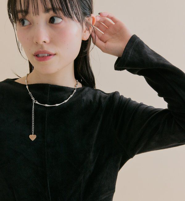  「[森川企画]バックオープンベロアワンピース」|ワンピース|