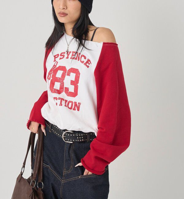  「ELLIOTT NUMBERIHG ONE-SHOULDERSWEATSHIRT」|Tシャツ・カットソー|