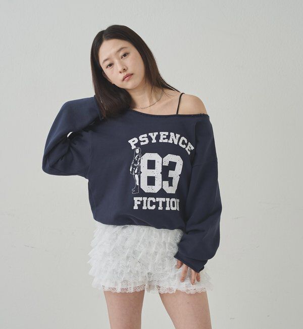  「ELLIOTT NUMBERIHG ONE-SHOULDERSWEATSHIRT」|Tシャツ・カットソー|