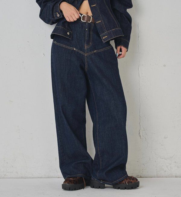  「SLASH POCKET DENIM」|デニム|ネイビー