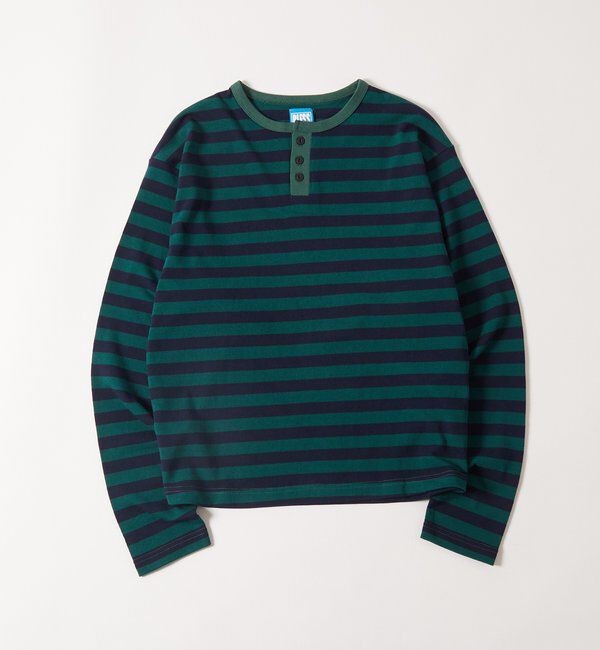  「BLESSYOUヘンリーボーダーロンTEE」|Tシャツ・カットソー|グリーン