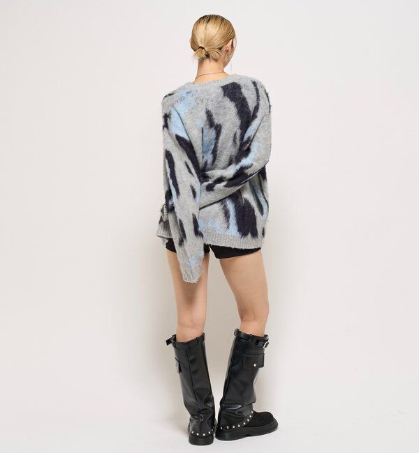  「KOOKYNモヘアライクカーディガン(無地/カモ柄)」|カーディガン|