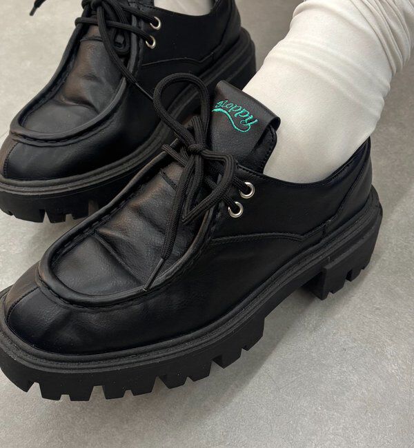  「【SLOPPY】COLOR-BLOCKED PLATFORM LOAFERS」|その他|ブラックその他1