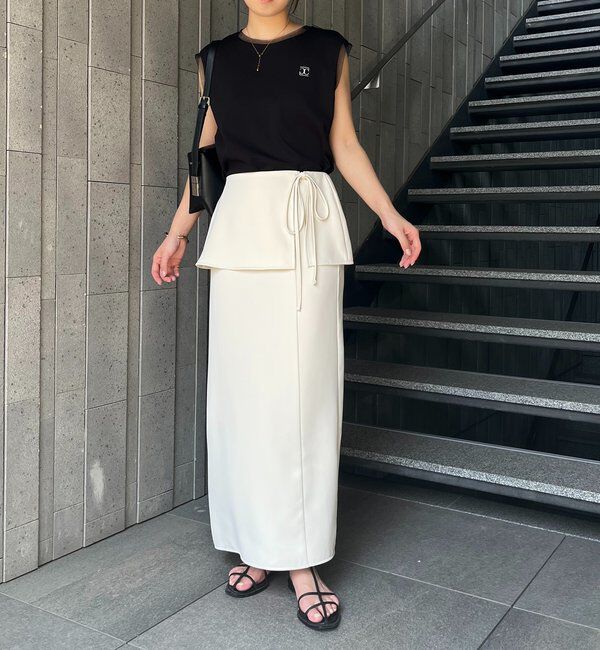  「【腰回りカバー】レイヤードマキシスカート」|スカート|