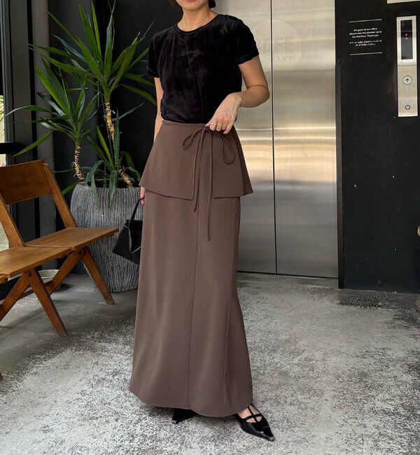  「【腰回りカバー】レイヤードマキシスカート」|スカート|