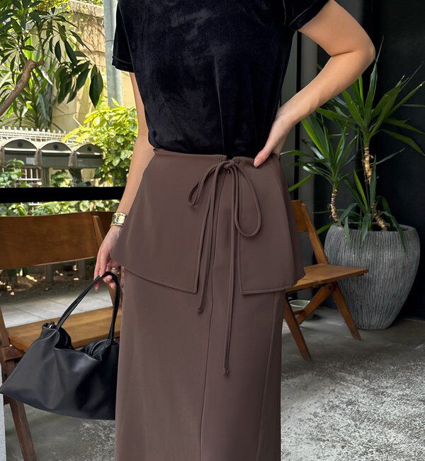  「【腰回りカバー】レイヤードマキシスカート」|スカート|