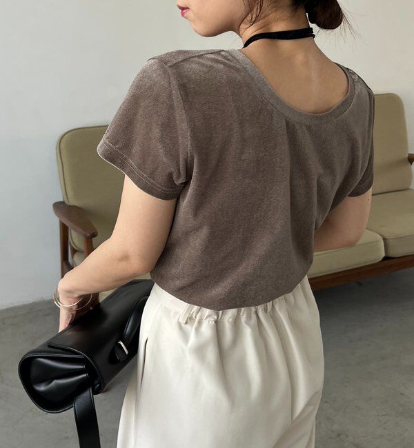  「【前後2WAY】シアーベロアTシャツ」|Tシャツ・カットソー|