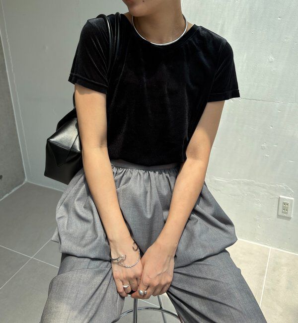  「【前後2WAY】シアーベロアTシャツ」|Tシャツ・カットソー|