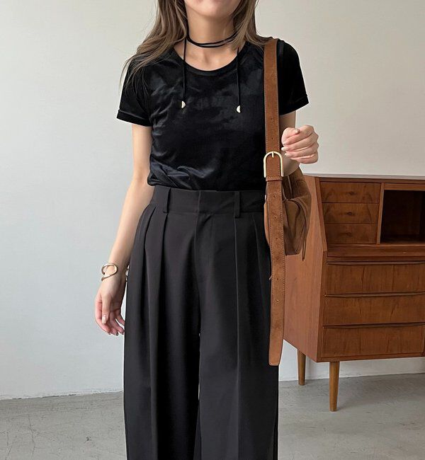  「【前後2WAY】シアーベロアTシャツ」|Tシャツ・カットソー|