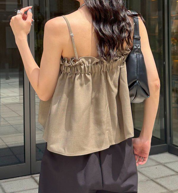  「【オールシーズン◎】タックフレアキャミ」|シャツ・ブラウス|