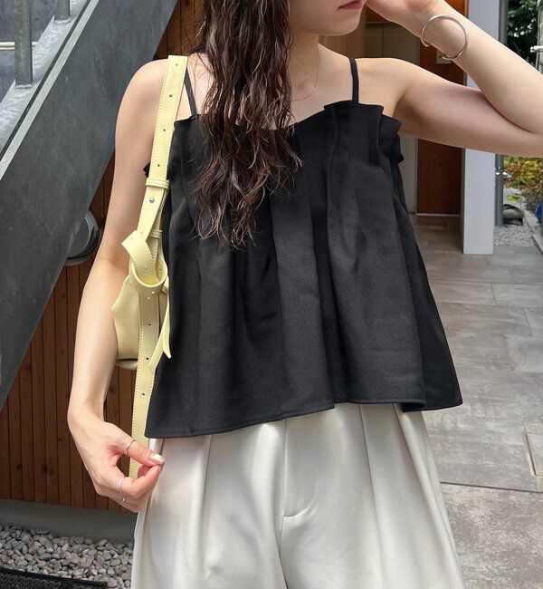  「【オールシーズン◎】タックフレアキャミ」|シャツ・ブラウス|