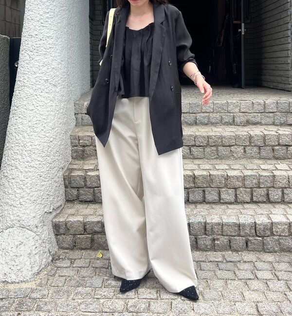  「【オールシーズン◎】タックフレアキャミ」|シャツ・ブラウス|