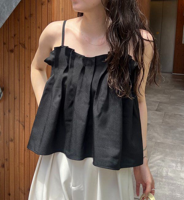  「【オールシーズン◎】タックフレアキャミ」|シャツ・ブラウス|