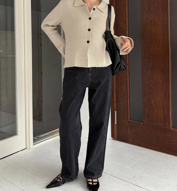  「ビアードカラーニット」|カーディガン|