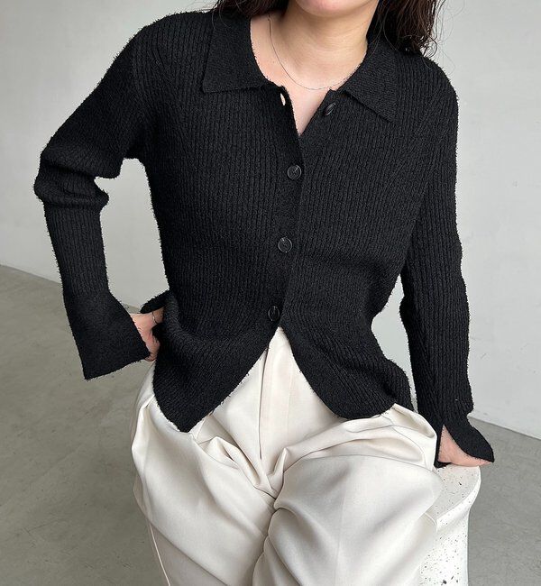  「ビアードカラーニット」|カーディガン|